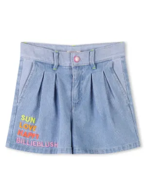 Tiny Cottons fruit-print Cotton Denim Shorts | Yellow | FARFETCH