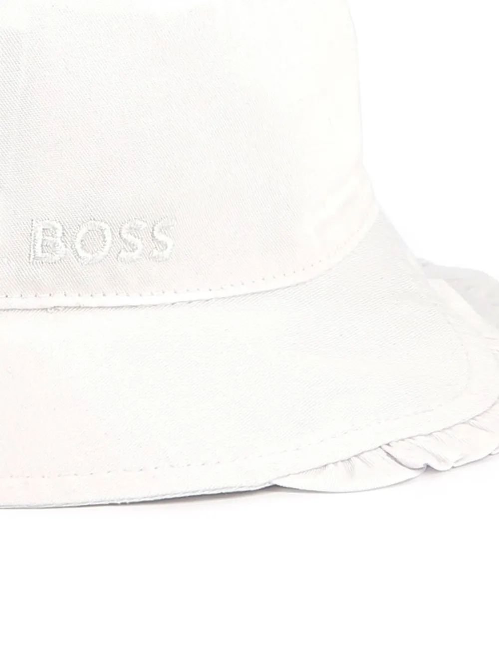 BOSS Kidswear Vissershoed met logoprint Wit