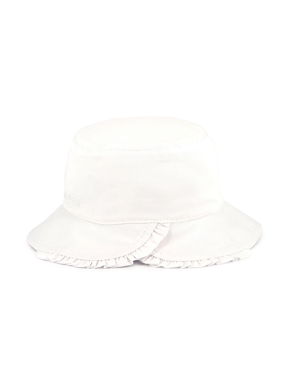 BOSS Kidswear logo-print bucket hat - White