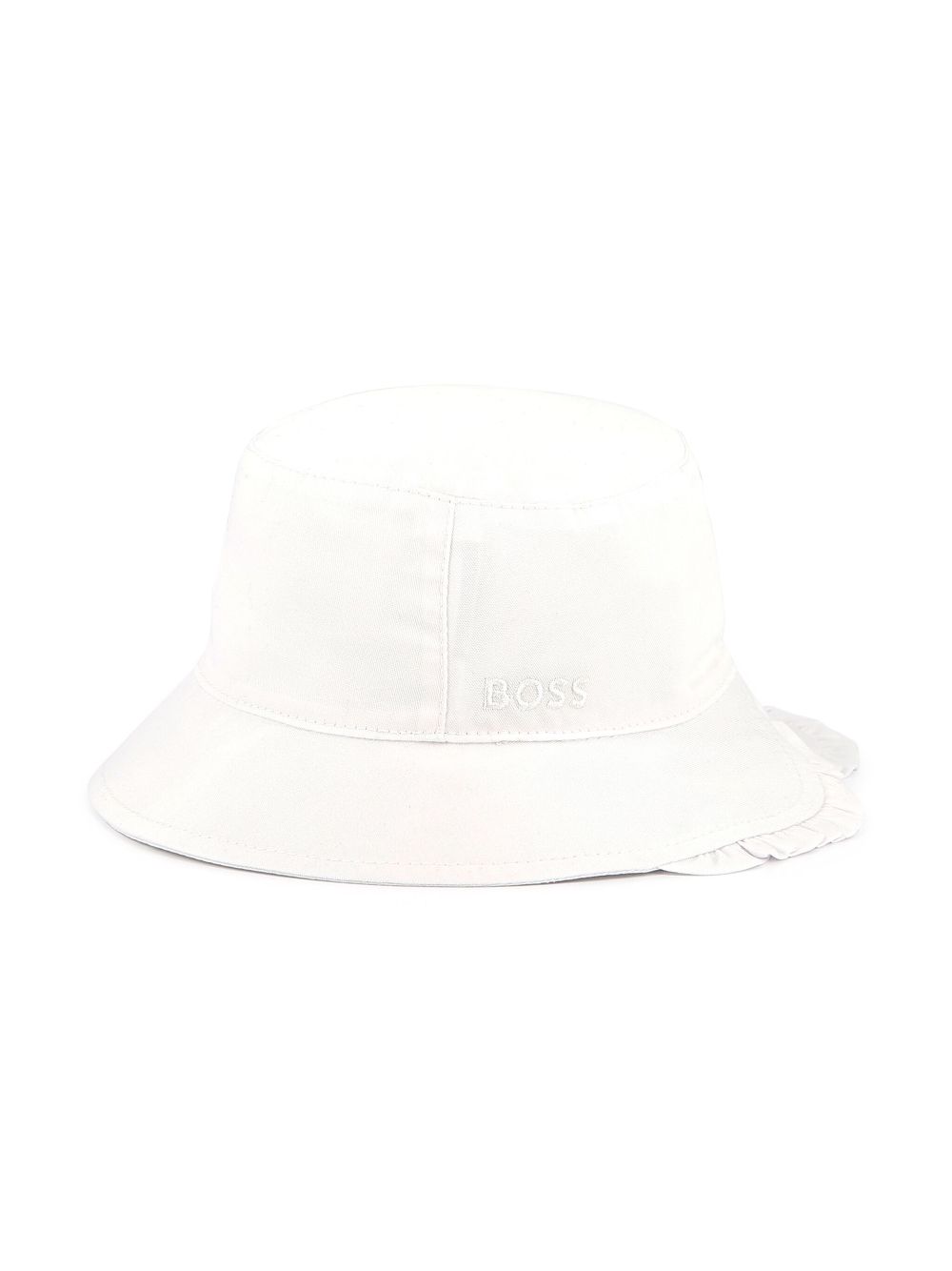 BOSS Kidswear logo-print bucket hat - White