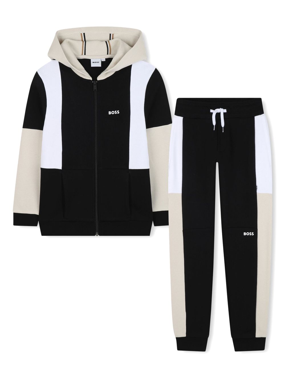 BOSS Kidswear logo-print tracksuit (set of three) - Black