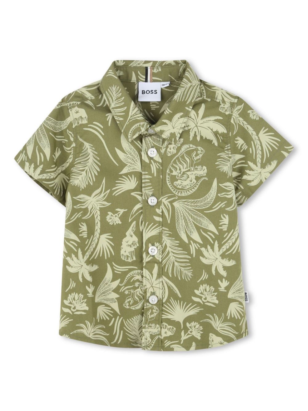 BOSS Kidswear graphic-print shirt - Green