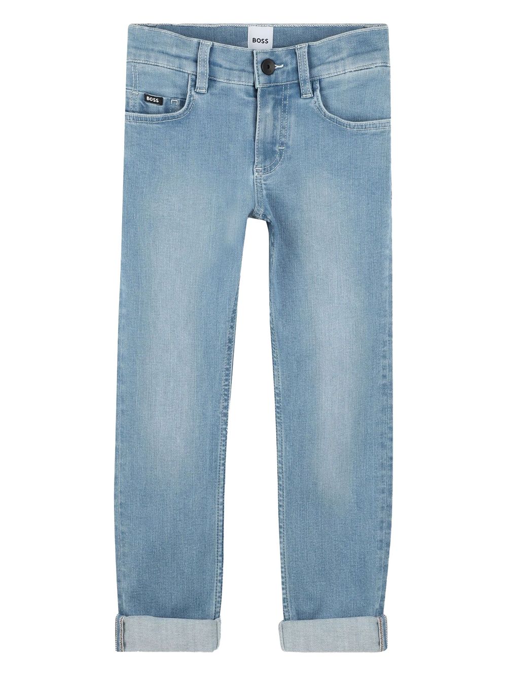 BOSS Kidswear turn-up jeans - Blue