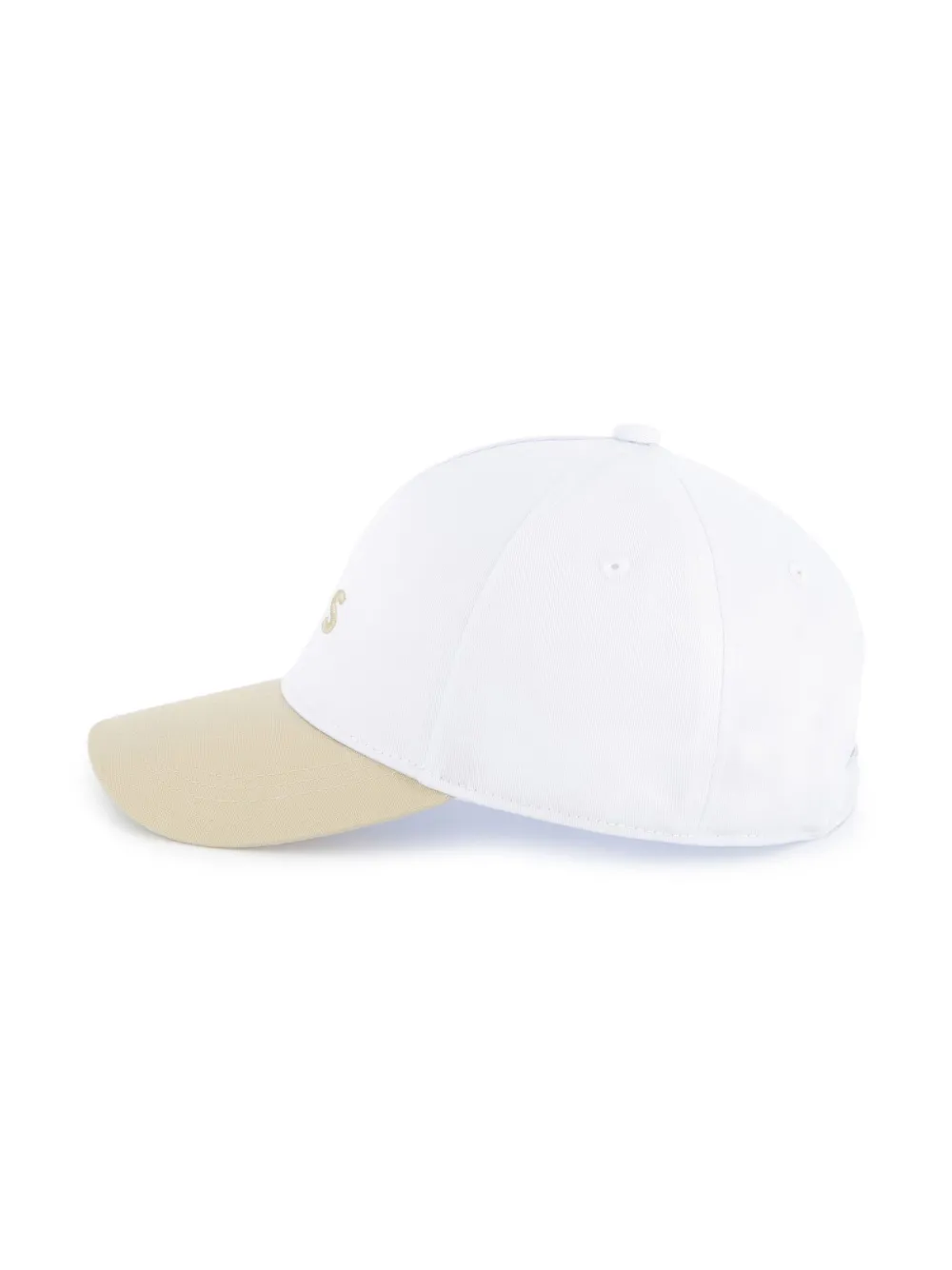 BOSS Kidswear Tweekleurige honkbalpet met geborduurd logo Wit