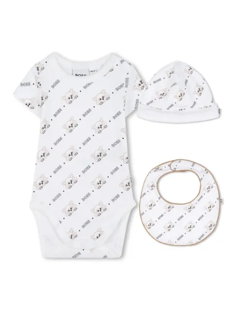 BOSS Kidswear طقم أطفال بطبعة شعار الماركة