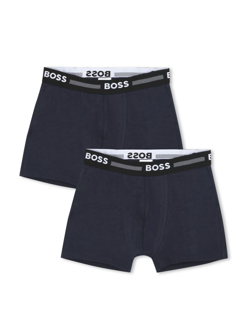 BOSS Kidswear logo-waistband boxer set - Blue