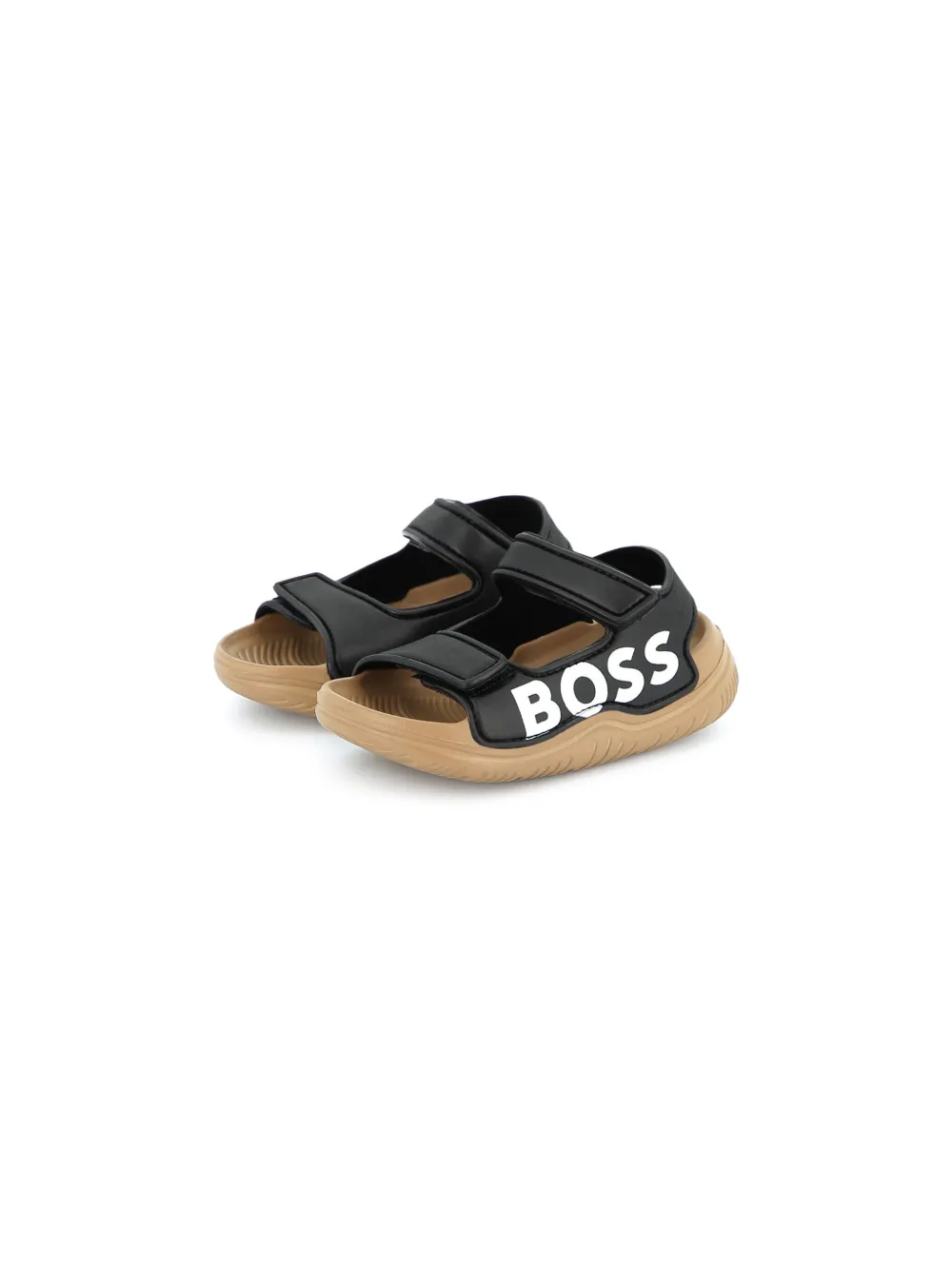 BOSS Kidswear logo-print sandals Black