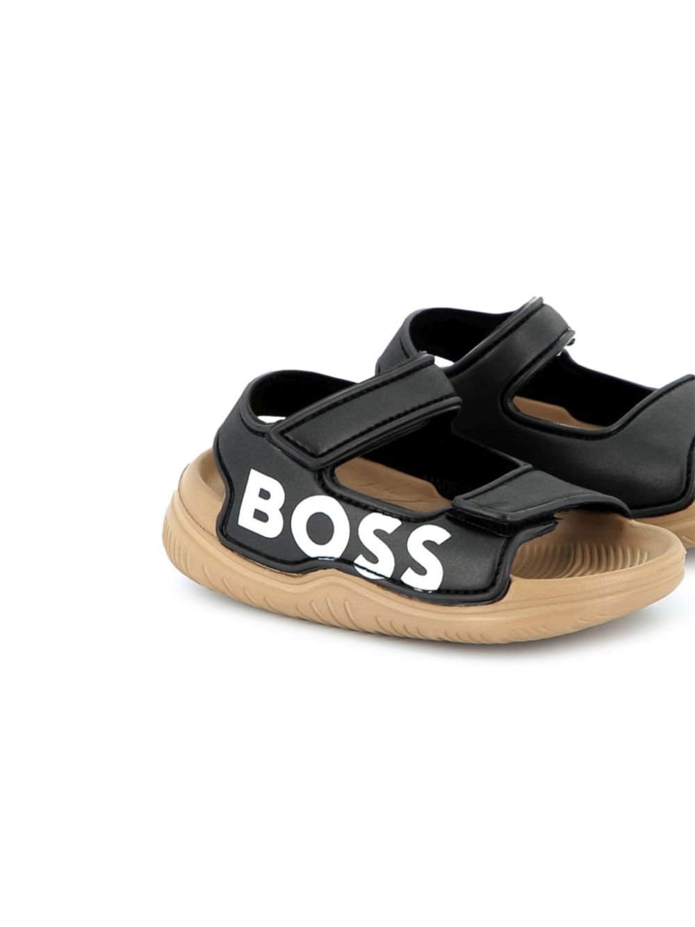 BOSS Kidswear logo-print sandals - Black