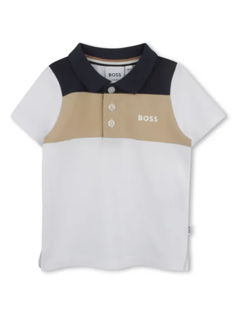 BOSS Kidswear logo-embroidered polo shirt