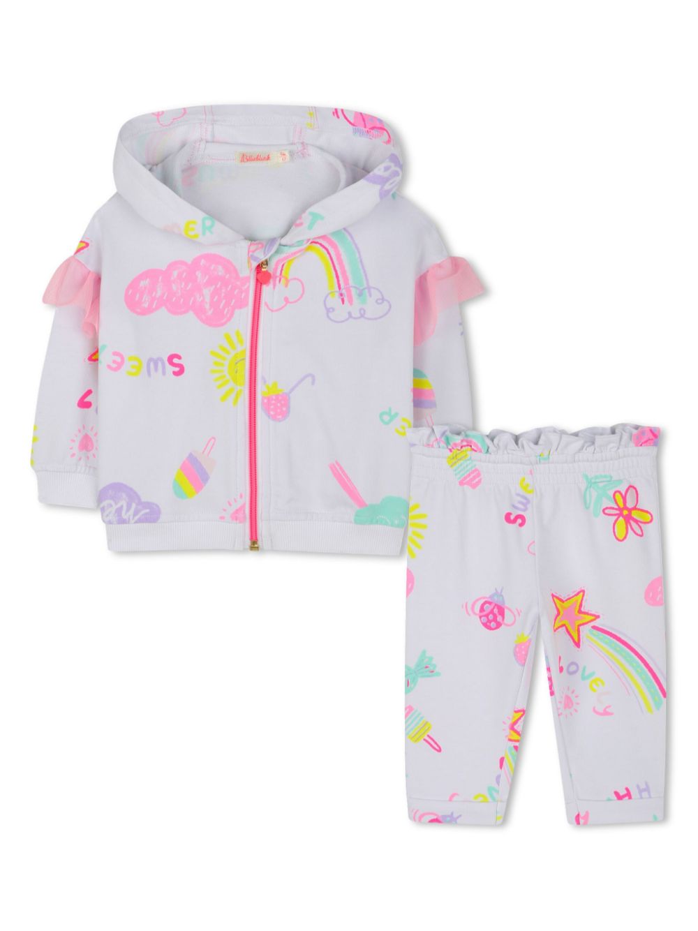 Billieblush illustration-print tracksuit set (set of two) - White