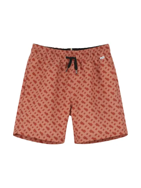 BOSS Kidswear logo-print swim shorts