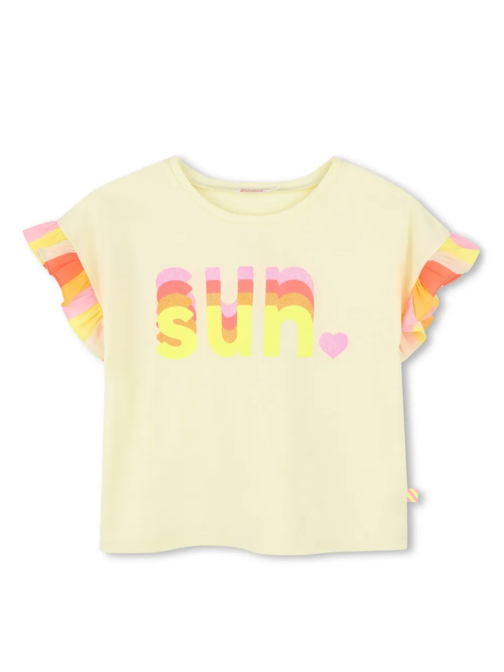 Billieblush Set T-shirt e shorts a righe - Giallo