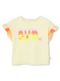 Billieblush striped T-shirt and shorts set - Yellow