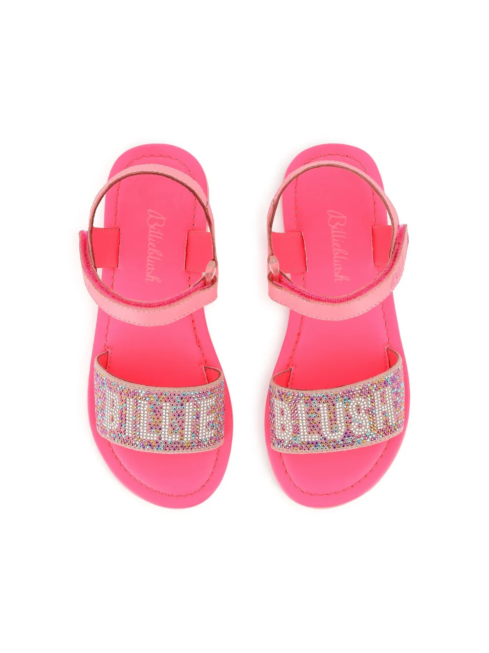 Billieblush Sandalen met logo van stras Roze