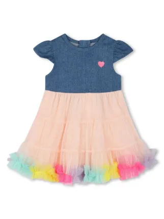 billieblush denim dress Girls Dress Billieblush Denim Mix
