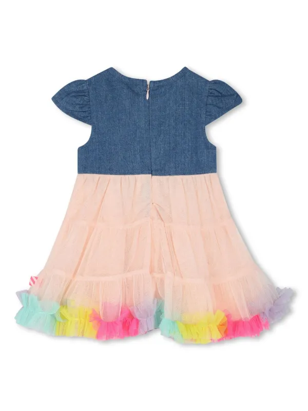 billieblush denim dress U20814 Blue 9 Months Girl Color:PAINTED PAISLEY PLAYFUL Jeongyeon Blue Dress and Children clothes Soft star printed layers