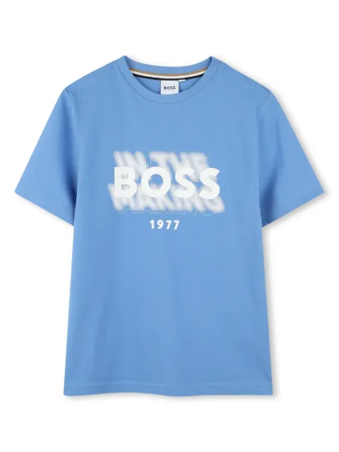 BOSS Kidswear logo-print cotton T-shirt