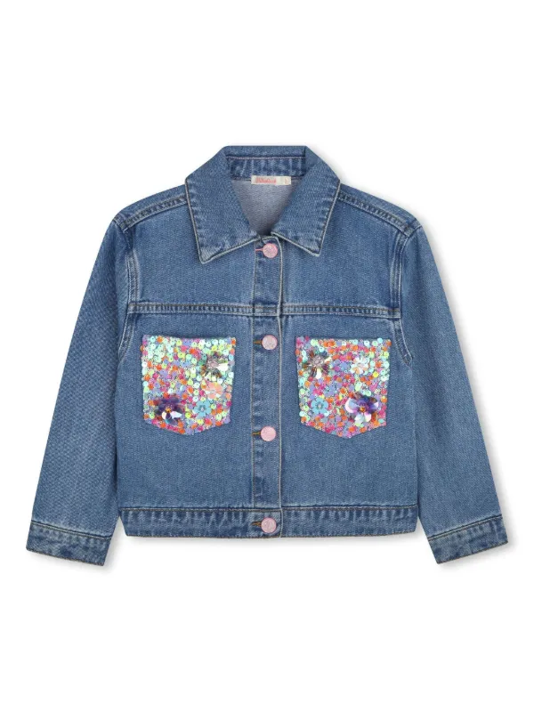 Billieblush sequin-embellished Jacket | Blue | FARFETCH CA