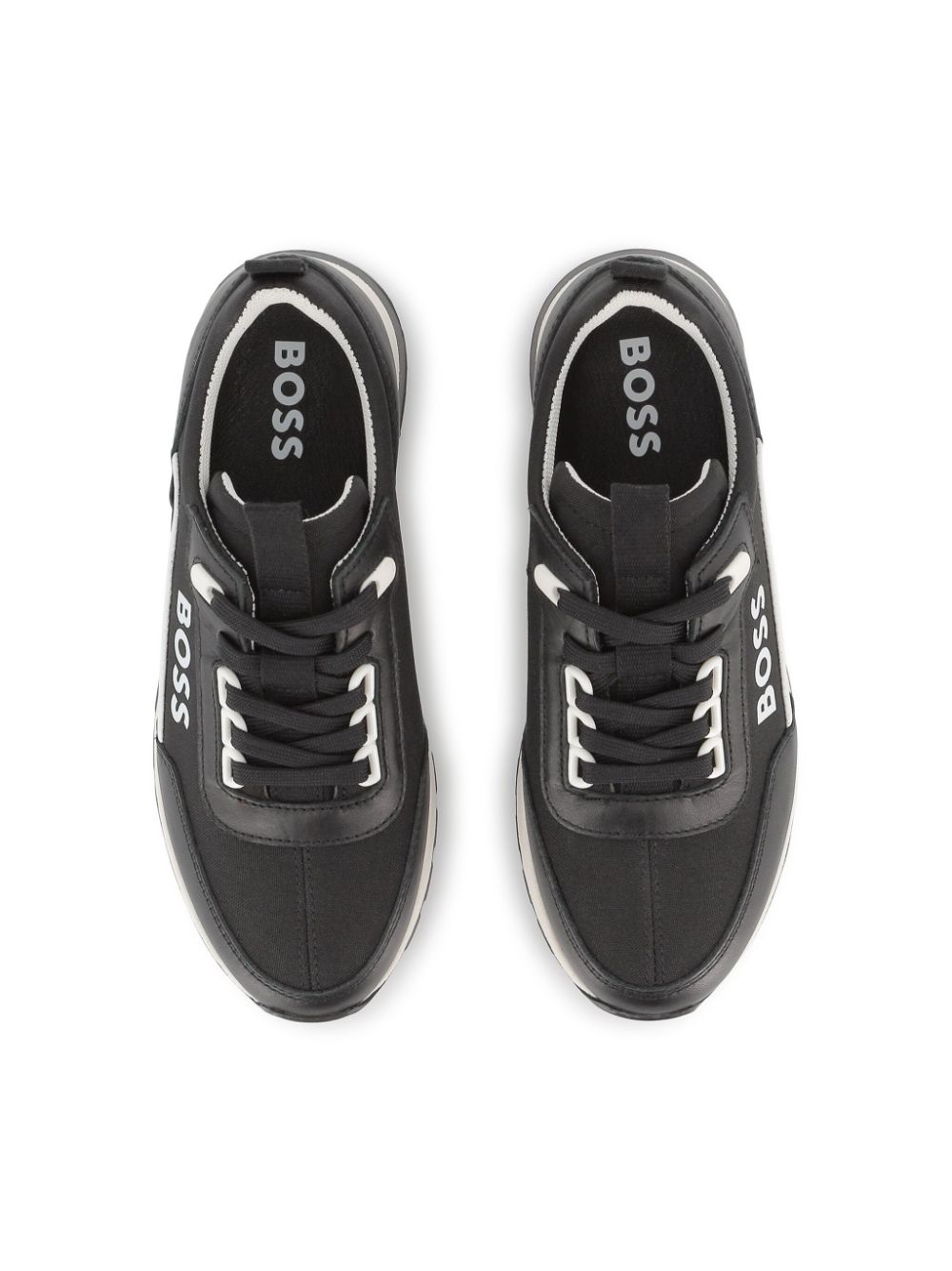 BOSS Kidswear Sneakers met logoprint Zwart