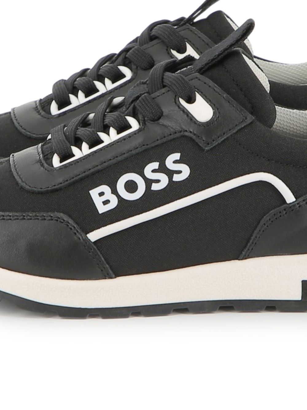 BOSS Kidswear logo-print sneakers - Zwart