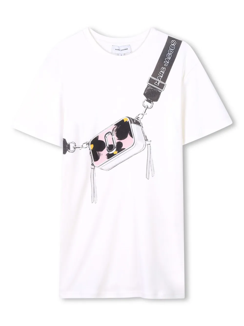Marc Jacobs Kids Snapshot Tシャツワンピース - ホワイト Marc Jacobs Kids Snapshot Tシャツワンピース - ホワイト