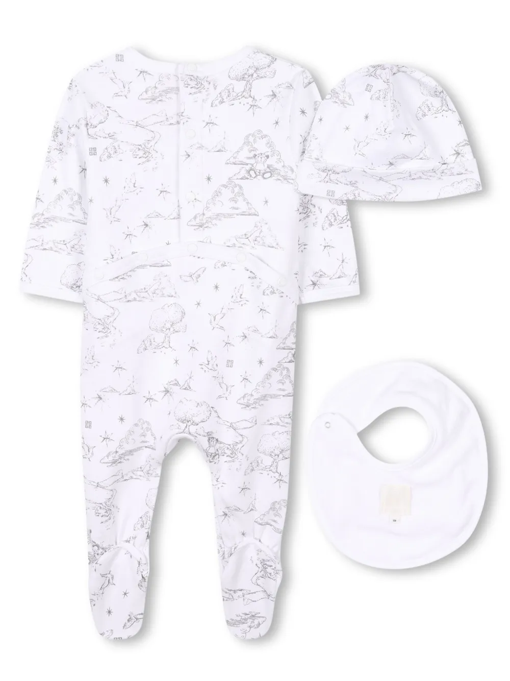 Givenchy Kids Pyjama en muts met grafische print - Wit