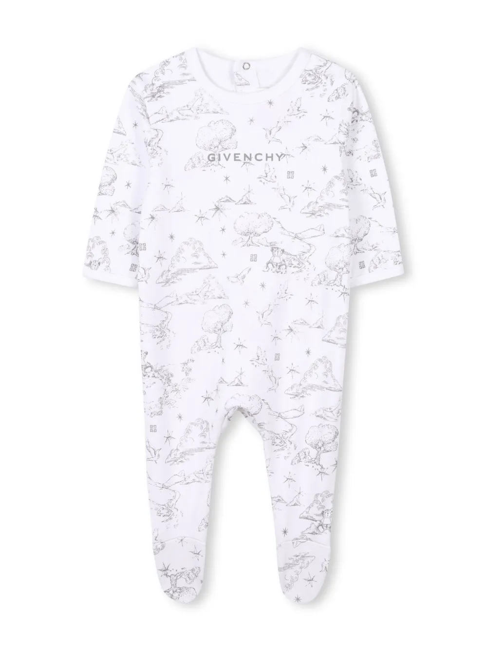 Givenchy Kids Pyjama en muts met grafische print Wit