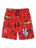 Marc Jacobs Kids x Mickey Mouse graphic-print swim shorts - Red