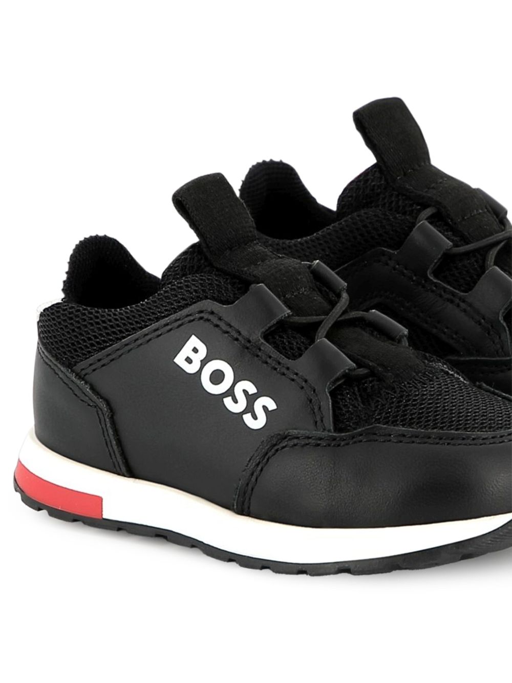 BOSS Kidswear Sneakers met logoprint - Zwart