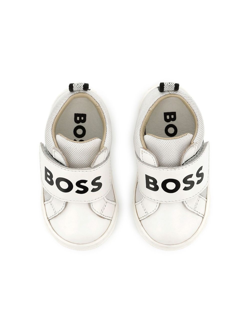 BOSS Kidswear logo-strap sneakers White