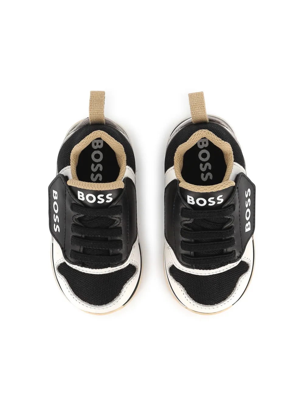 BOSS Kidswear Sneakers met vlakken Zwart