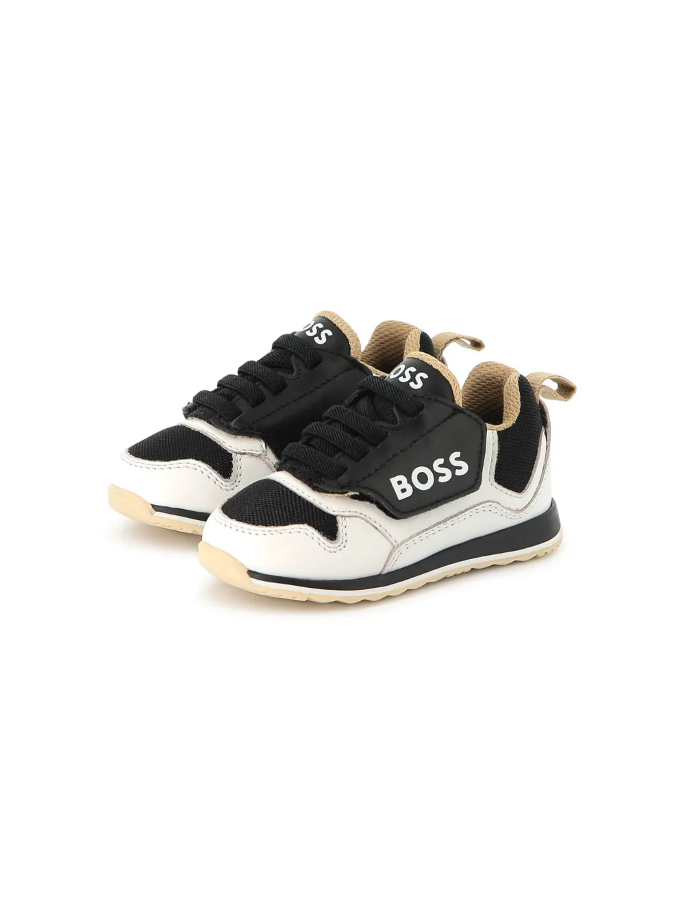 BOSS Kidswear Sneakers met vlakken Zwart