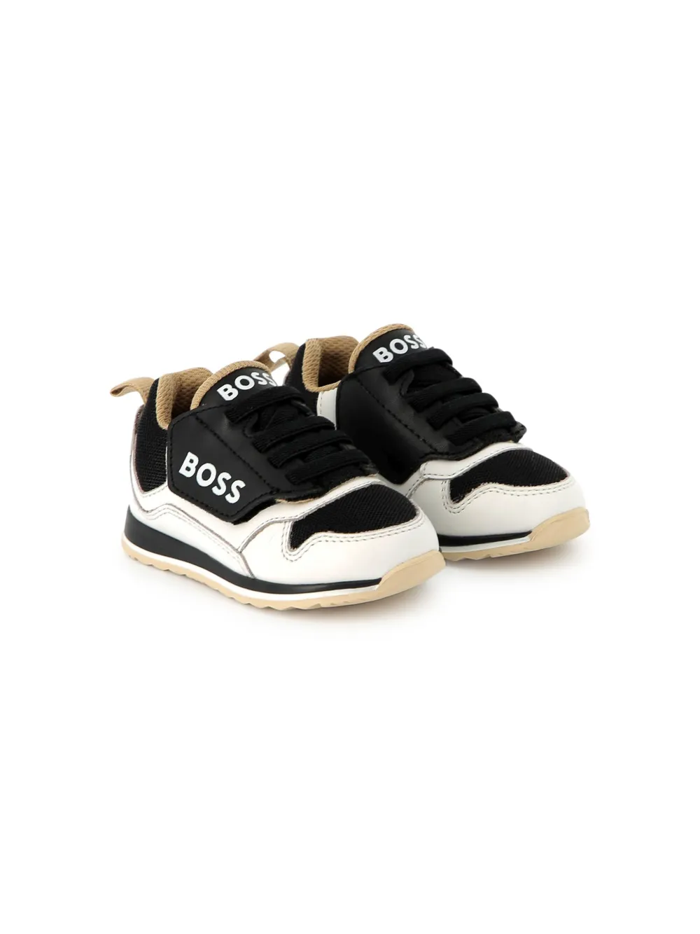 BOSS Kidswear Sneakers met vlakken Zwart