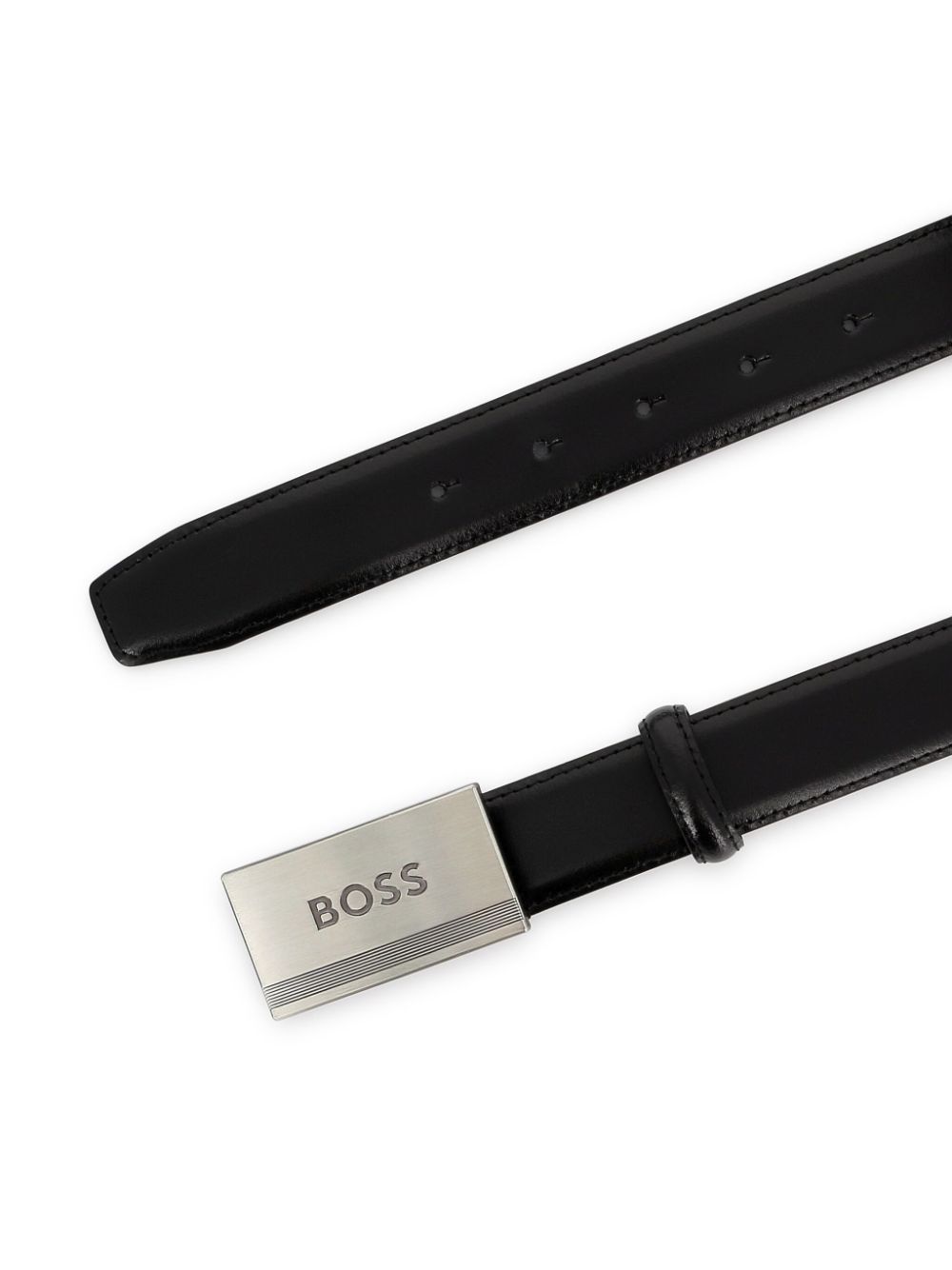 BOSS Kidswear Riem met logogesp - Zwart