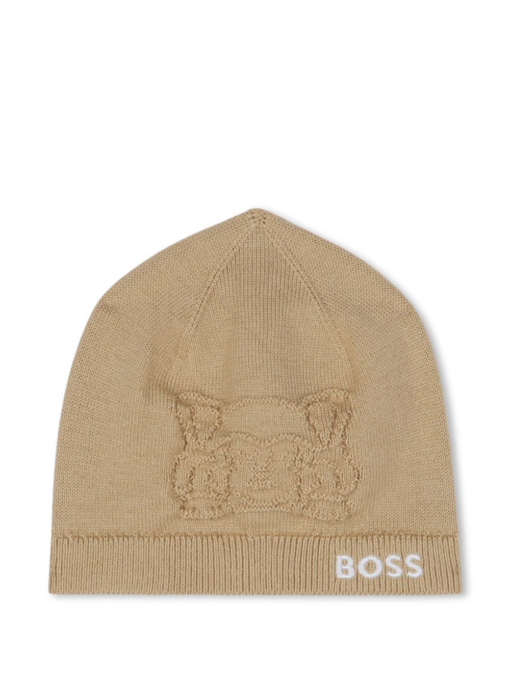 BOSS Kidswear Mutsen met geborduurd logo - Beige