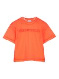 Marc Jacobs Kids embroidered logo t-shirt - Orange