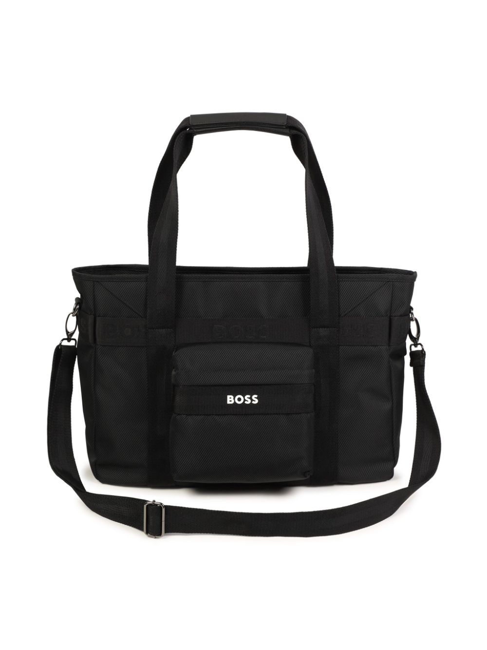 BOSS Kidswear logo-appliqué changing bag - Black