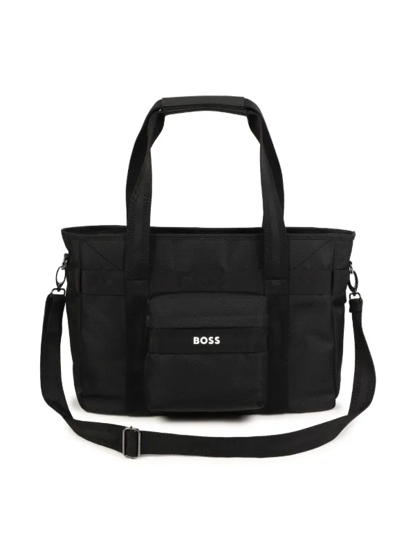 BOSS Kidswear logo-appliqu Diaper Bag Black FARFETCH IN