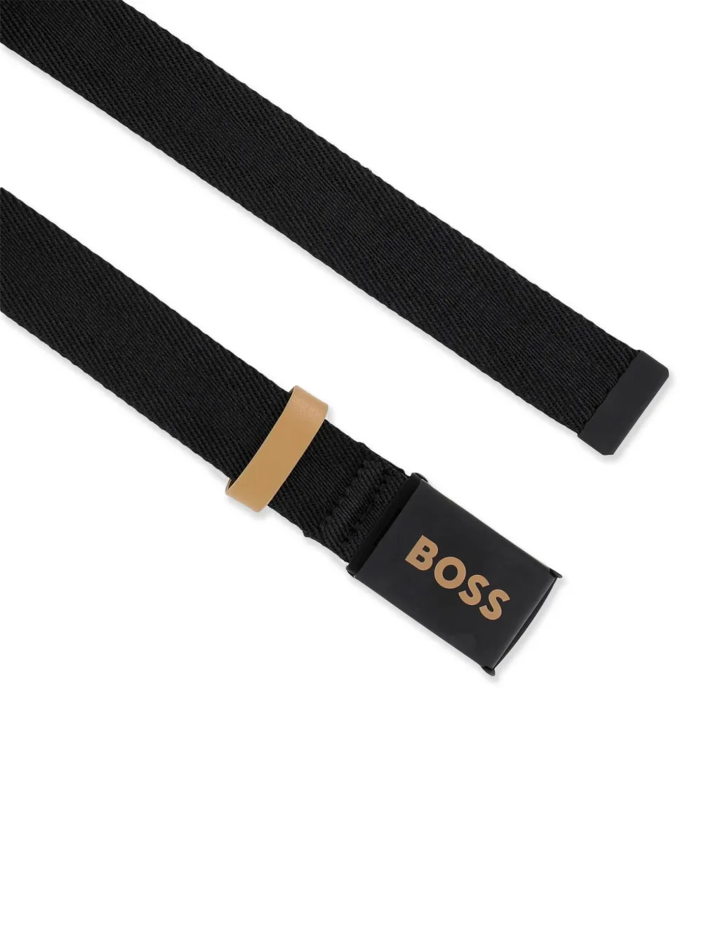 BOSS Kidswear Riem met logogesp - Zwart