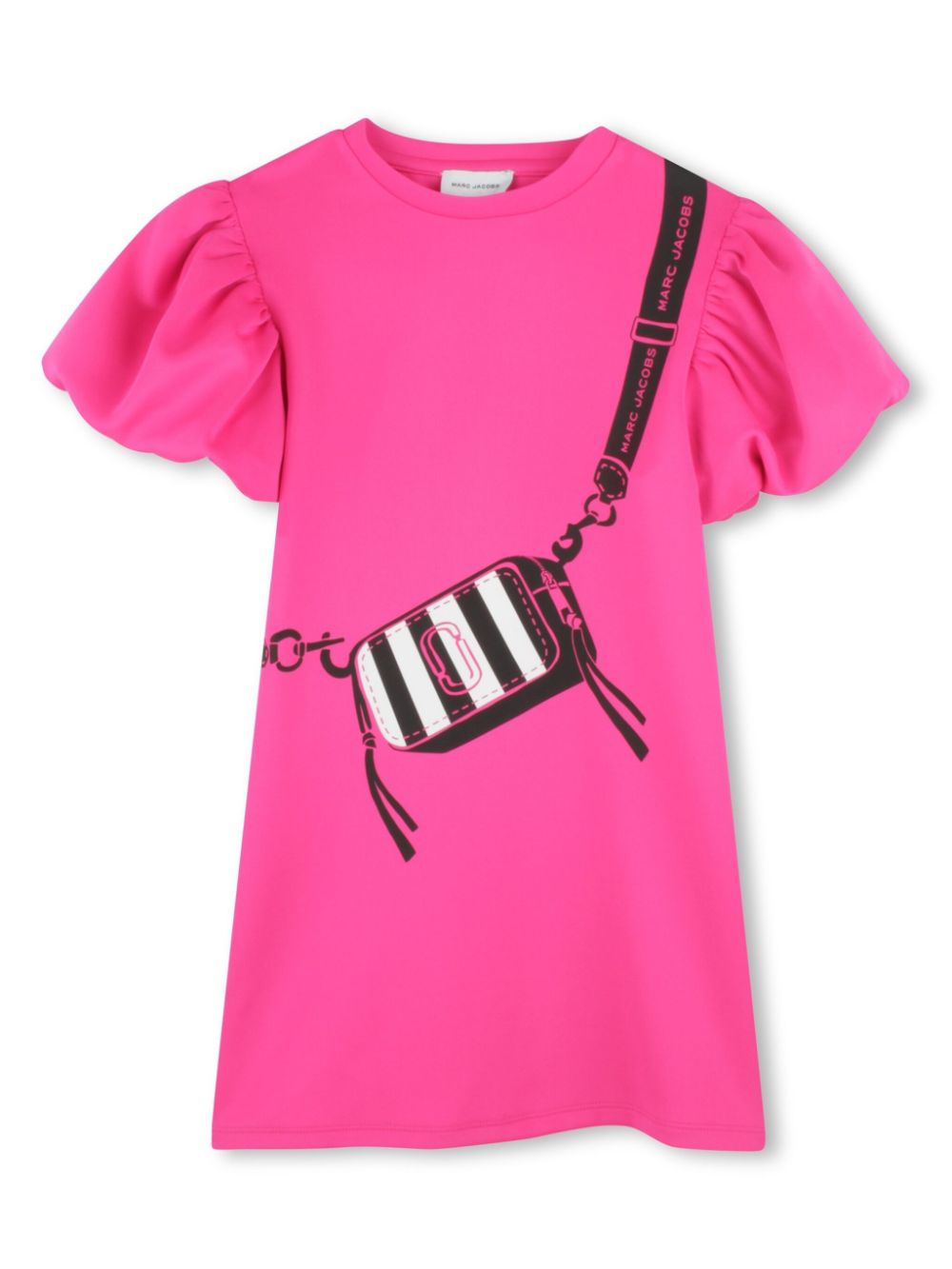 Marc Jacobs Kids Snapshot jurk met korte mouwen Roze