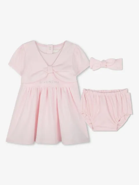 Givenchy Kids ensemble robe-culotte bouffante-serre-tête en coton