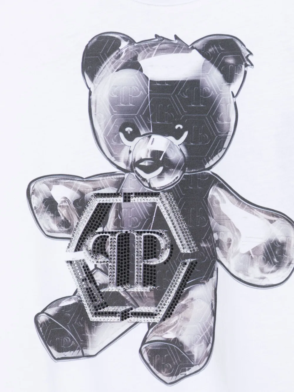 Philipp Plein Junior T-shirt met teddybeerprint Wit