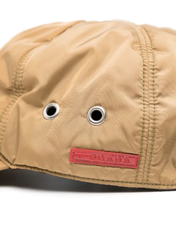 Prada Linea Rossa logo-patch Cap | Neutrals | FARFETCH AO
