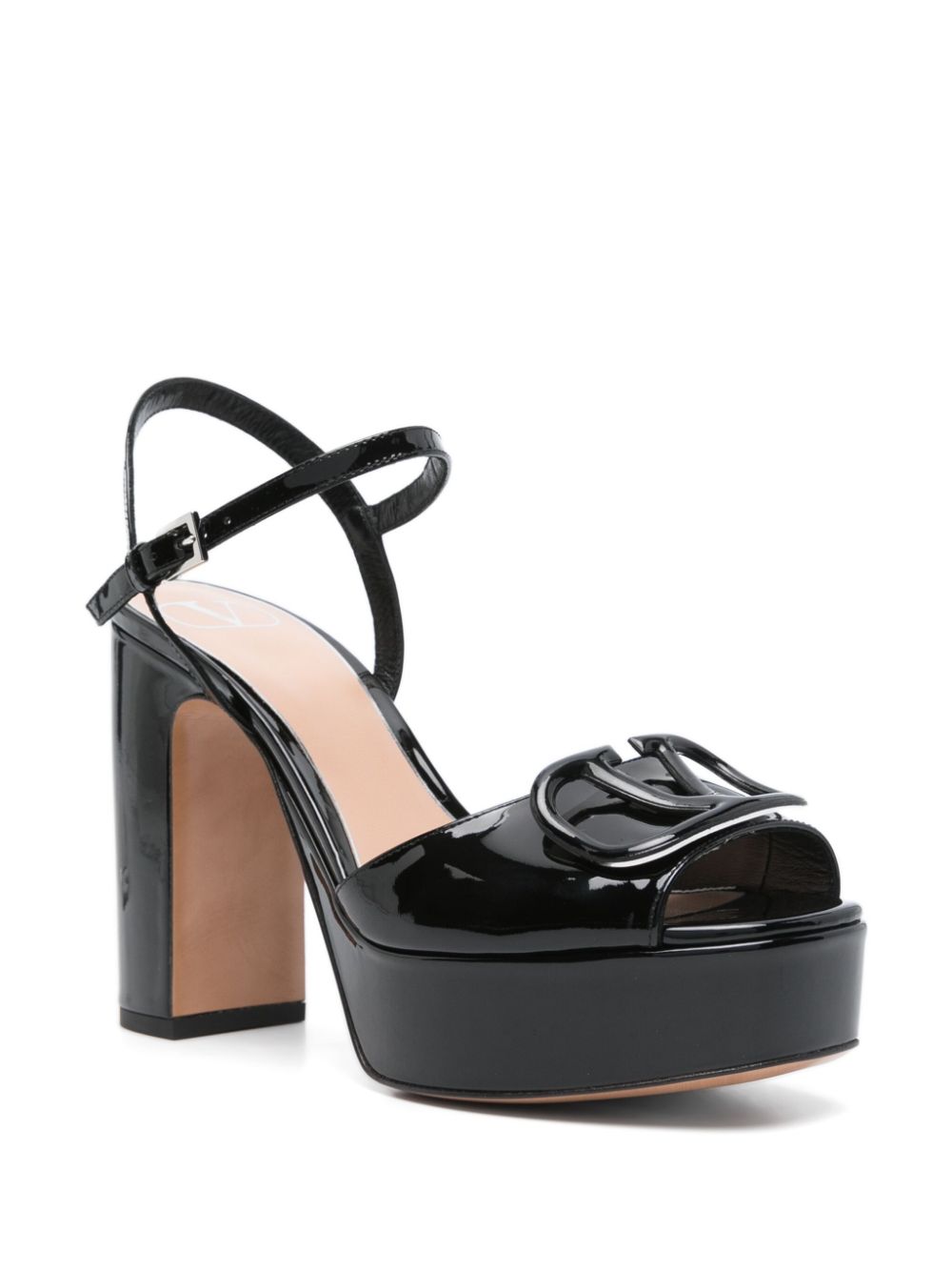 Valentino Garavani 115mm VLogo platform sandals - Zwart