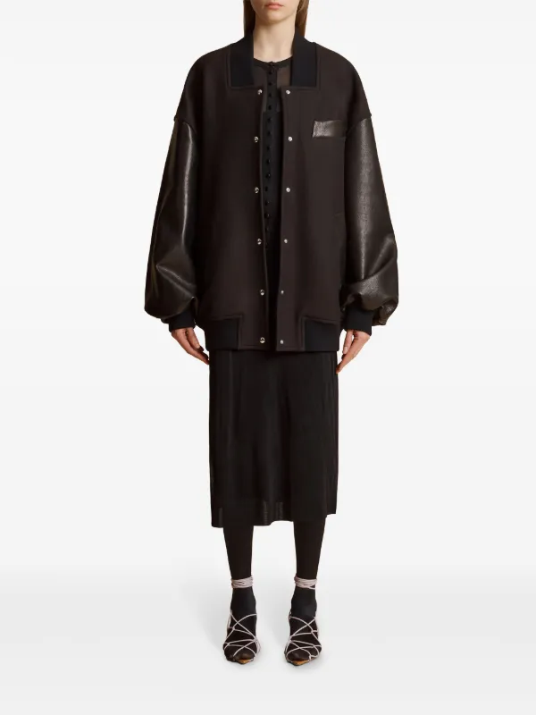 【関税込み】KHAITE ブラウン Spencer レザージャケット KHAITE Spencer Jacket | Brown | FARFETCH