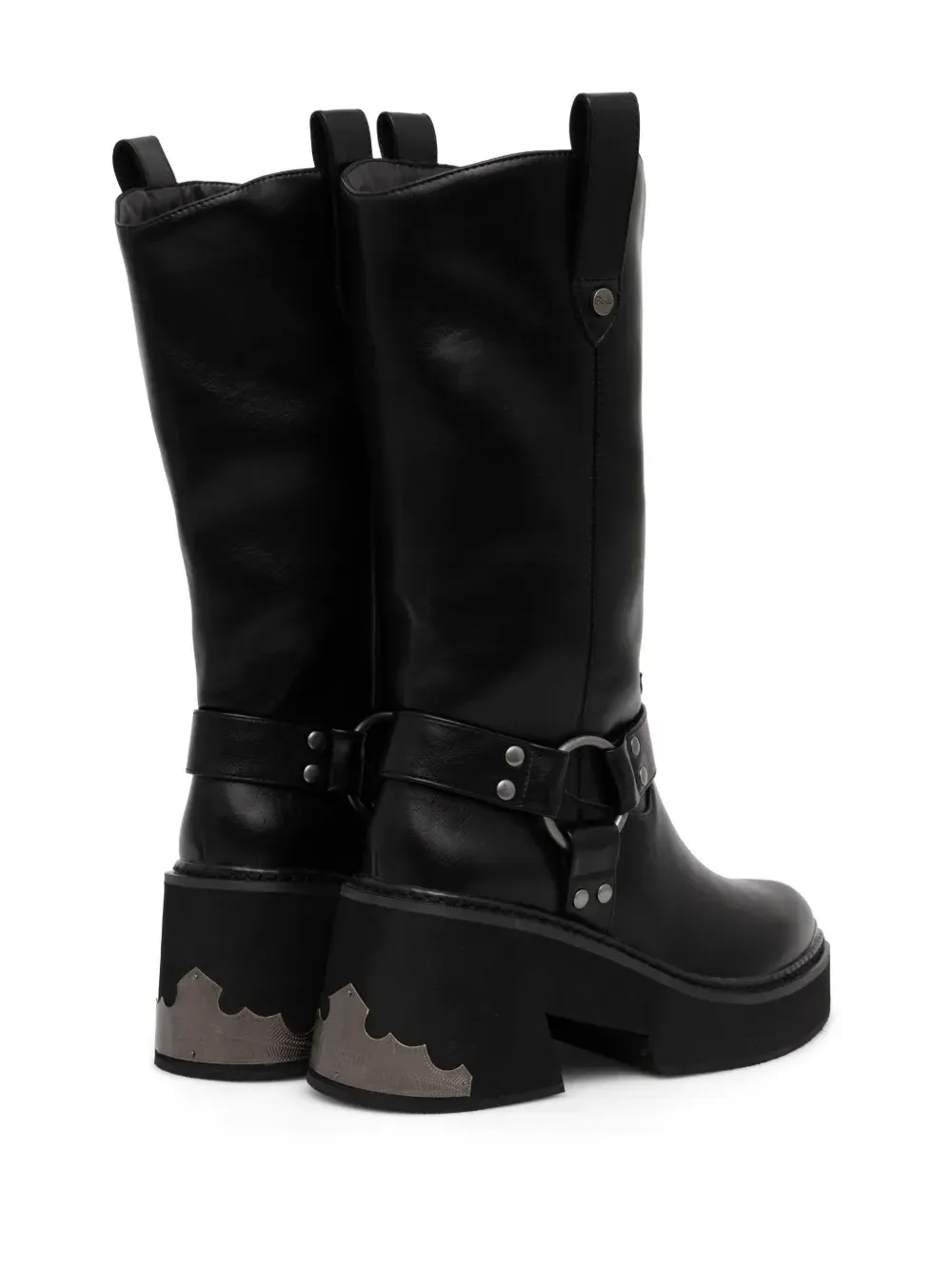 Buffalo 80mm Bull Biker boots Black