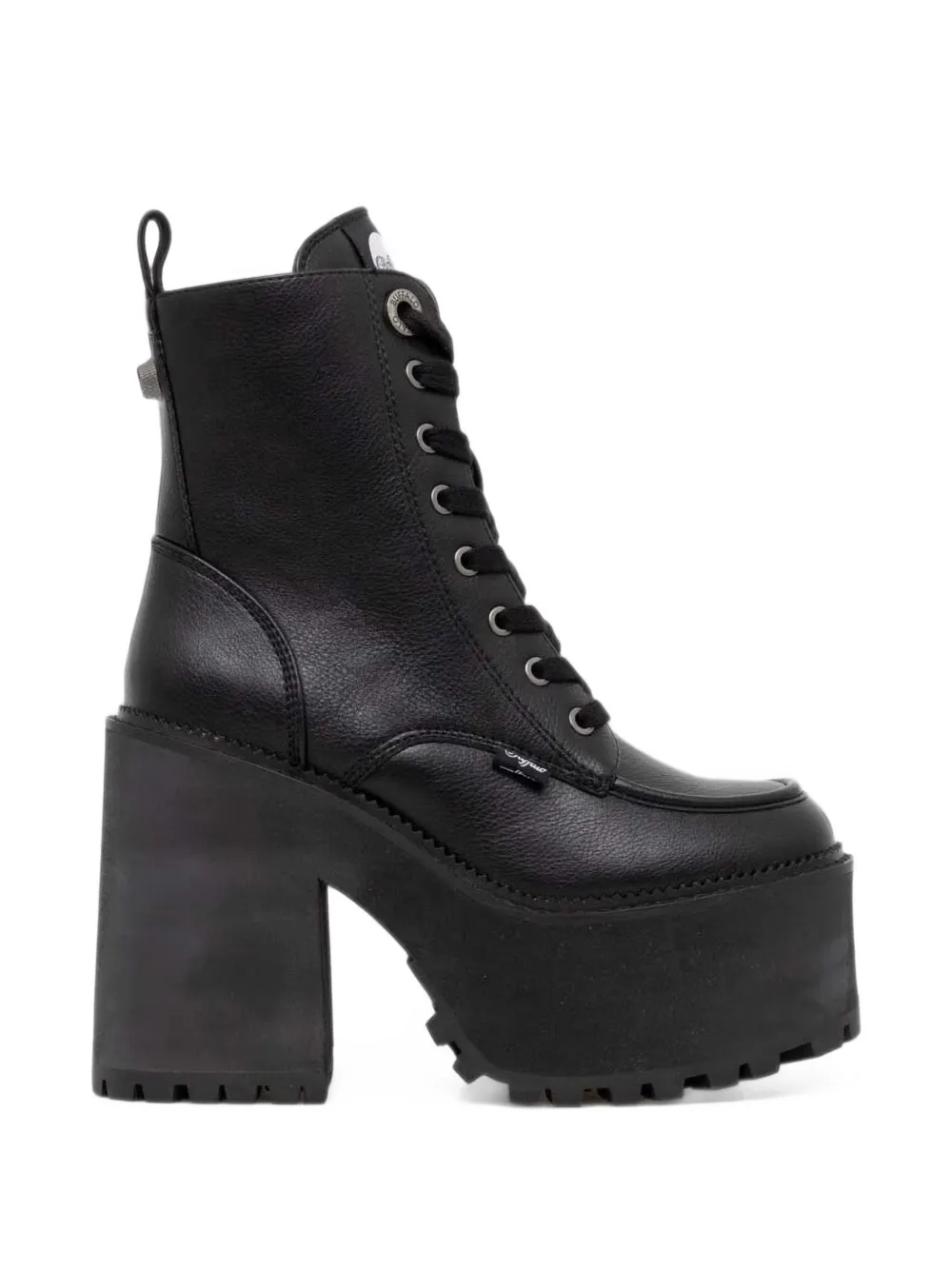 Buffalo bottes lacées à plateforme - Noir
