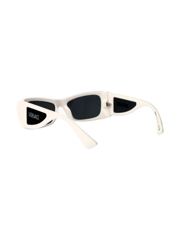 BN - Versace Sunglasses in White Versace Eyewear rectangle-frame Sunglasses | White | FARFETCH BN main image 4