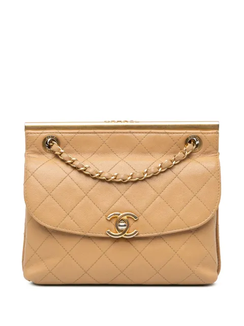CHANEL Pre-Owned 2019 Quilted Lambskin CC Logo Bar shoulder bag