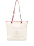 CHANEL Pre-Owned 2015-2016 Mini Canvas Deauville tote bag - White